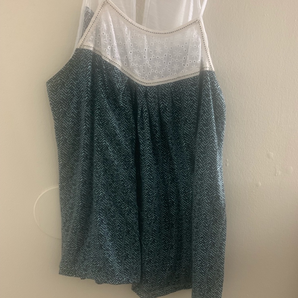 Black and blue tunic with embroidered top